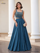 Alizeh 9005 B Teal Blue Designer Embroidered Lehenga Choli