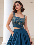 Alizeh 9005 B Teal Blue Designer Embroidered Lehenga Choli