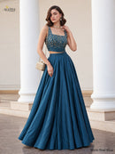 Alizeh 9005 B Teal Blue Designer Embroidered Lehenga Choli