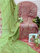 Florent 1073 A Dinting Chiffon Heavy Embroidery Work Pakistani Suit