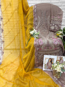Florent 1073 C Dinting Chiffon Heavy Embroidery Work Pakistani Suit