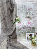 Florent 1073 D Dinting Chiffon Heavy Embroidery Work Pakistani Suit