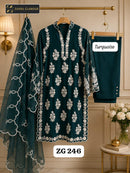 ZG 246 B Fox Georgette Cotton Designer Pakistani Suit