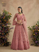 Alizeh 1082 A Dusty Pink Heavy Embroidered Designer Lehenga