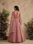 Alizeh 1082 A Dusty Pink Heavy Embroidered Designer Lehenga