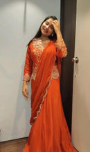 BE 407 Designer Real Mirror Embroidery Work Lehenga