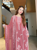 LG 2151 Designer Mul Chanderi Embroidery Work Suit