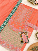 Jihan 3614 Pure Cotton Heavy Self Embroidery Work Pakistani Suit