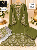 Bin Saeed IC 239 A Fancy Fabric Heavy Hand Work Pkistani Suit