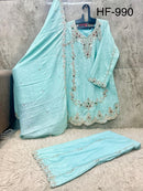 Hoor Tex Hf 990 A Premium Heavy Crunchy Crush Pakistani Suit