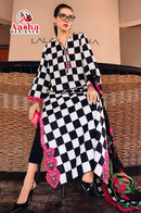 Aasha Designer 1232 Pure Cotton Print Exclusive Work Pakistani Suit