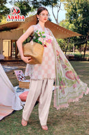 Aasha Designer 1233 Pure Cotton Print Exclusive Work Pakistani Suit