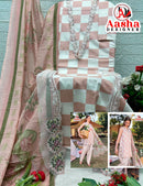 Aasha Designer 1233 Pure Cotton Print Exclusive Work Pakistani Suit