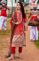 Aasha Designer 1234 A Pure Cotton Print Exclusive Work Pakistani Suit