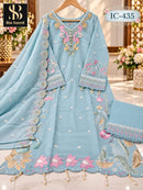 Bin Saeed IC 435 C Premium Heavy Embroidery Work Pakistani Suit