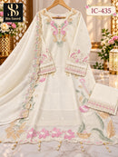 Bin Saeed IC 435 B Premium Heavy Embroidery Work Pakistani Suit