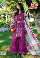Aasha Designer 1235 Pure Cotton Print Exclusive Work Pakistni Suit