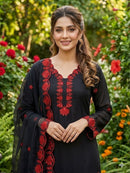 LG 2074 A Premium Crape Silk Sequence Embroidery Work Suit