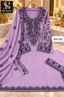 Bin Saeed SM 101 B Heavy Roman Embroidery Work Pakistani Suit