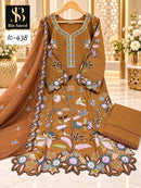 Bin Saeed IC 438 B Fabric Heavy Embroidery Work Pakistani Suit
