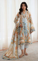 Alzohaib Az 1652 Pure Cotton Heavy Patch Work Pakistani Suit