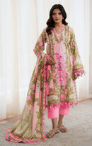 Alzohaib Az 1653 Pure Cotton Heavy Patch Work Pakistani Suit