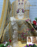 Alzohaib Az 1654 Pure Cotton Heavy Patch Work Pakistani Suit