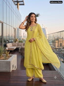 KR 430 B Designer Pure Mul Chanderi Embroidery Work Suit