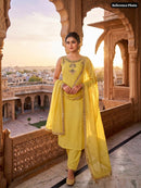 KR 430 B Designer Pure Mul Chanderi Embroidery Work Suit