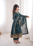 SP 104 C Faux Georgette Designer Embroidered Work Anarkali Suit
