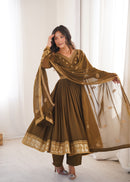 SP 104 B Faux Georgette Designer Embroidered Work Anarkali Suit