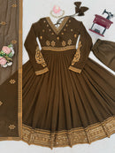SP 104 B Faux Georgette Designer Embroidered Work Anarkali Suit