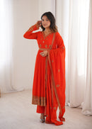 SP 104 A Faux Georgette Designer Embroidered Work Anarkali Suit