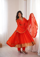 SP 104 A Faux Georgette Designer Embroidered Work Anarkali Suit