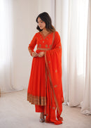 SP 104 A Faux Georgette Designer Embroidered Work Anarkali Suit