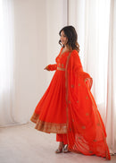 SP 104 A Faux Georgette Designer Embroidered Work Anarkali Suit