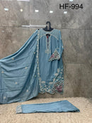 Hoor Tex Hf 994 A Premium Heavy Reyon Satın Pakistani Suit