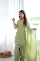 KB 297 Designer Crunchy Silk Fancy Work Suit