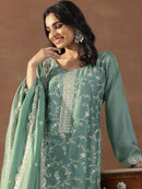 SC 769 Heavy Vichitra Silk Sequence Embroidery Work Suit