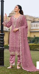 Motifz 5373 D Pure Cotton Printed Embroided Work Pakistani Suit