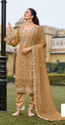 Motifz 5373 A Pure Cotton Printed Embroided Work Pakistani Suit