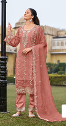 Motifz 5373 B Pure Cotton Printed Embroided Work Pakistani Suit