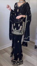 MT 4006 Heavy Chinnon Silk Material Designer Sharara Suit