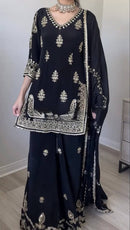 MT 4006 Heavy Chinnon Silk Material Designer Sharara Suit