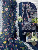 Florent 1074 B Cambric Cotton Embroidery Work Pakistani Suit