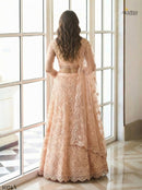 Alizeh 1074 A Peach Heavy Embroidered Designer Lehenga