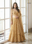 Alizeh 1074 B Golden Mustard Heavy Embroidered Designer Lehenga
