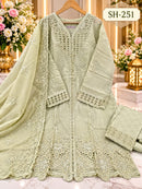 Bin Saeed Sh 251 D Fancy Fabric Heavy Work Pakistani Suit