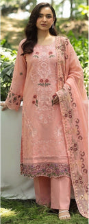 Motifz 5543 A Pure Camric Cotton Embroidery Work Pakistani Suit
