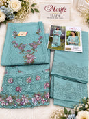 Motifz 5543 B Pure Camric Cotton Embroidery Work Pakistani Suit